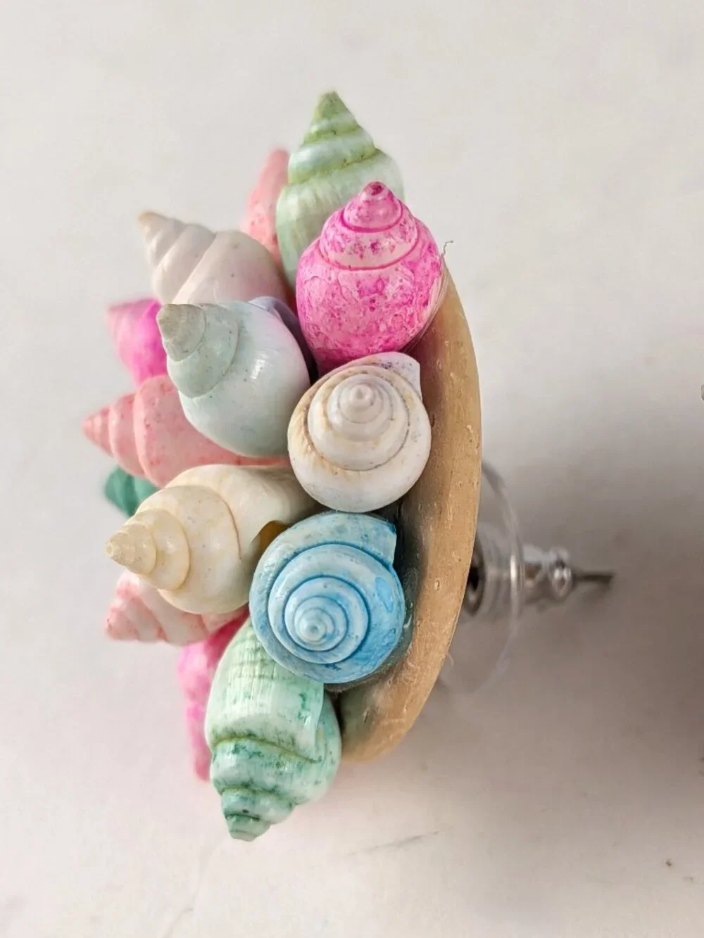 Vintage Multicolor Mini Shell Earrings